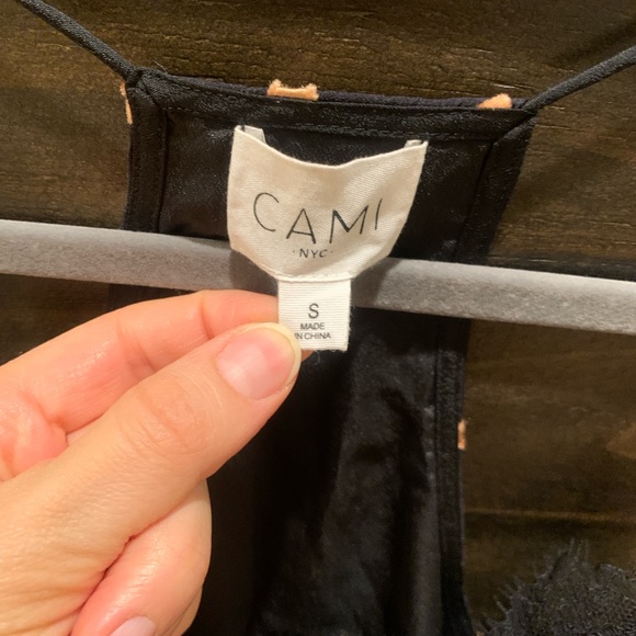 CAMI NYC Heart Patterned Silk Blend Racerback Lace Camisole Size S - Picture 4 of 5